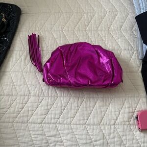 Rebecca Minkoff Ruched Faix Leather Clutch